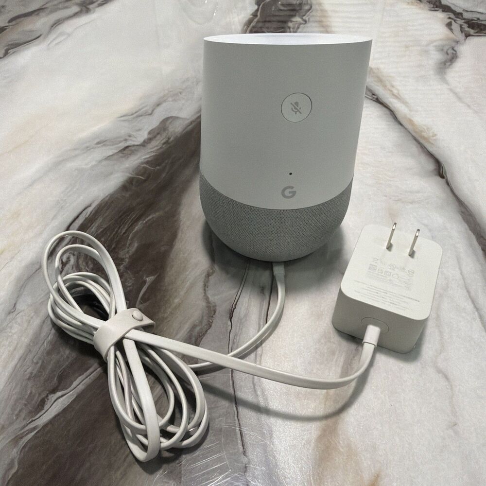Google Home Smart Speaker A4RHOME White Gray Voice Assistant WiFi Tested Works